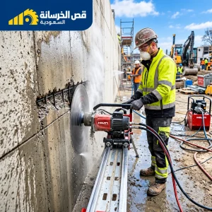 صورة توضيحية لمعدات وأعمال قص الخرسانة بالرياض – 4